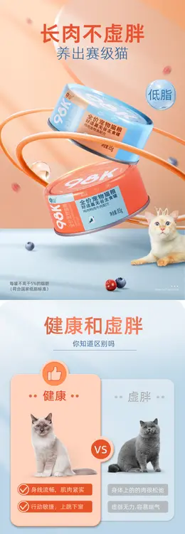 好适嘉98k猫罐头 详情页设计