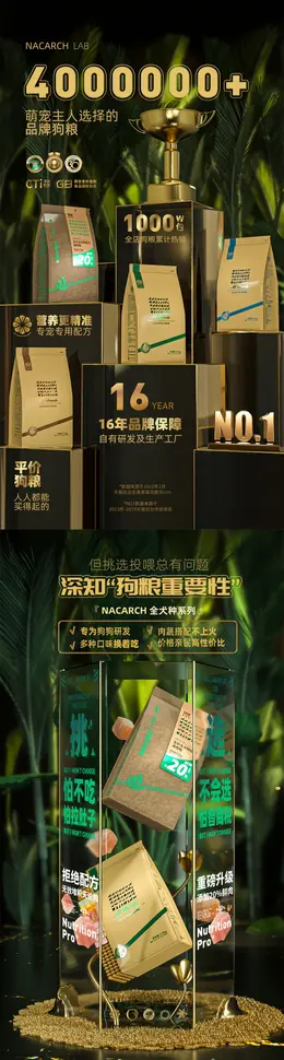 耐威克鲜肉狗粮 详情页设计