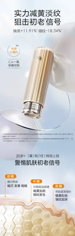 欧诗漫小橘灯初抗精华液 详情页设计