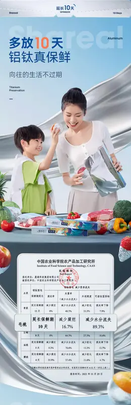 鲜的蕊了铝钛箔保鲜膜 详情页设计
