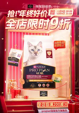冠能 猫粮 狗粮 年终好价节 双12 大促活动海报kv设计