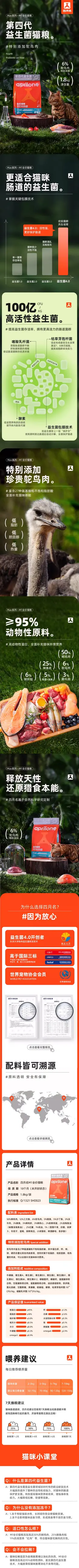 四月名猫粮 产品详情页设计