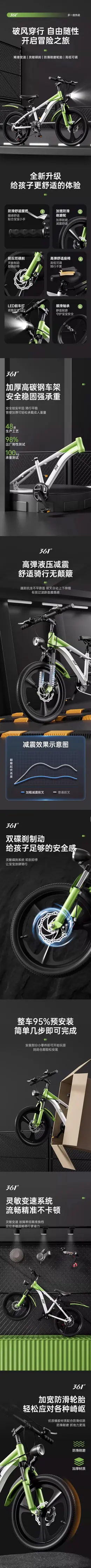 361度山地自行车 详情页设计