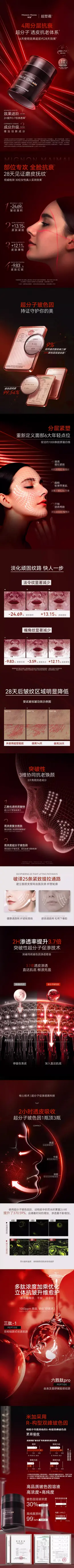 米加玻色因淡纹舒颜面霜 详情页设计