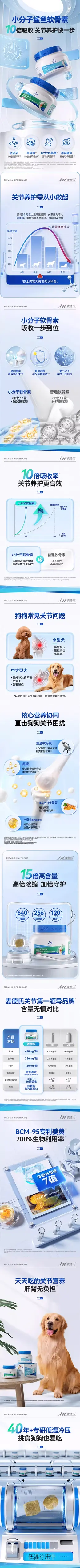 麦德氏小分子鲨鱼软骨素 宠物保健品详情页设计
