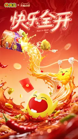 臭宝 螺蛳粉 食品 美食 618大促活动海报设计