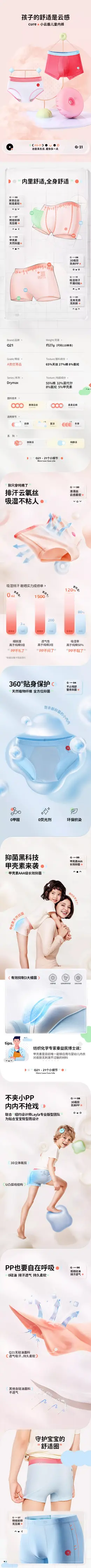 Q21儿童内裤 服饰 详情页设计