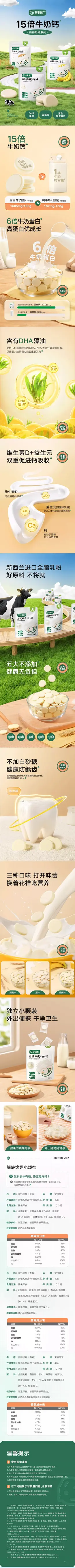 宝宝馋了高钙奶片 食品详情页设计