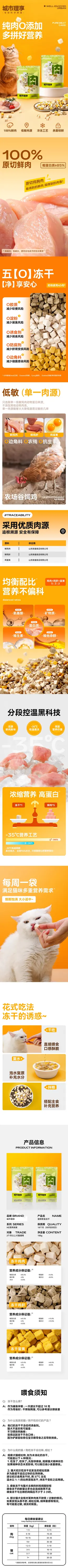 城市理享冻干猫零食 猫粮 详情页设计