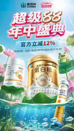 康恩贝 健康保健食品 保健品 超级88活动海报设计