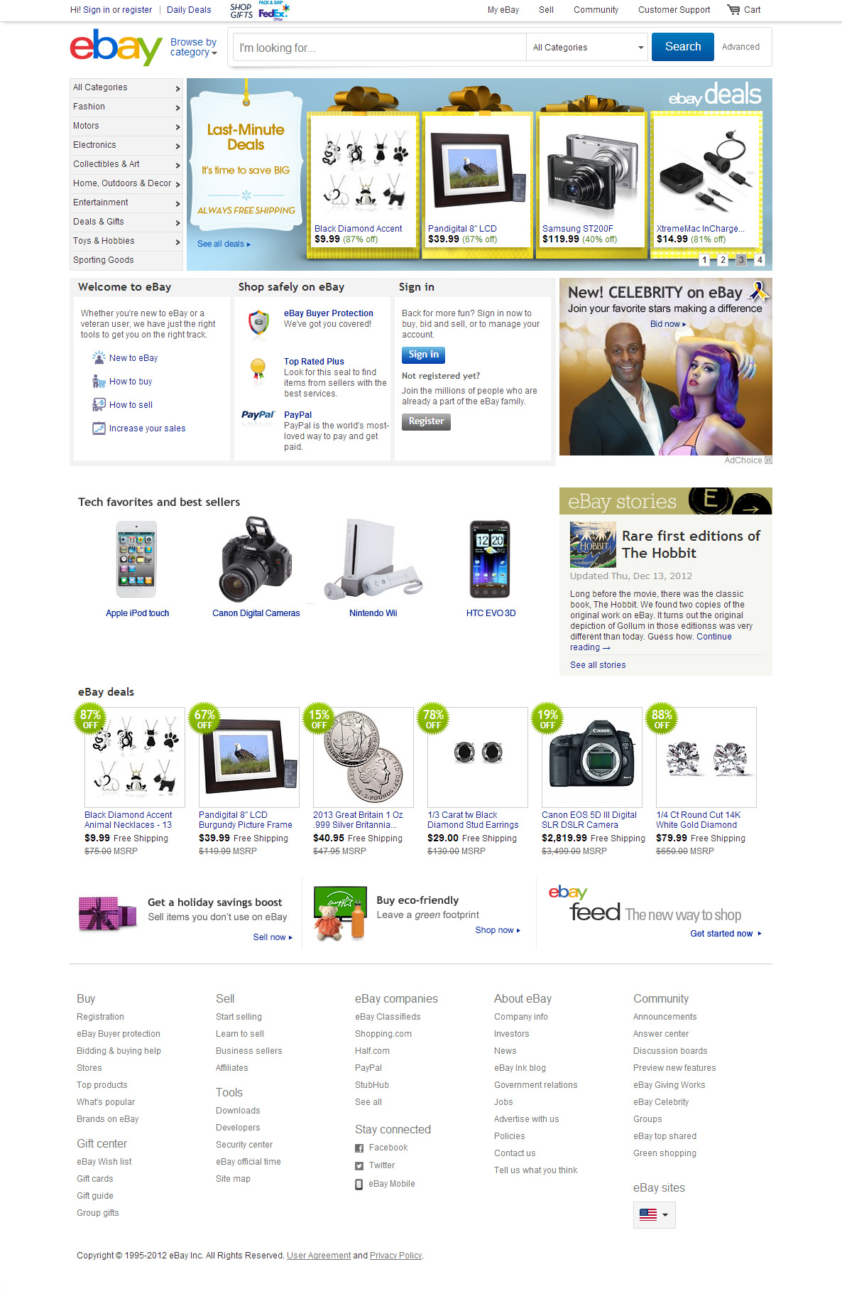 ebay，世界著名购物网站。
