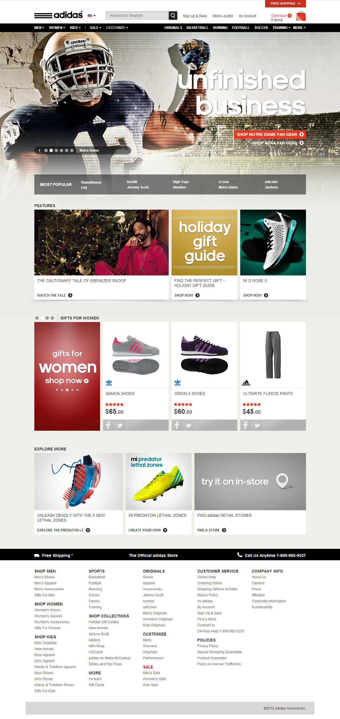 Adidas（阿迪达斯）品牌官方网站