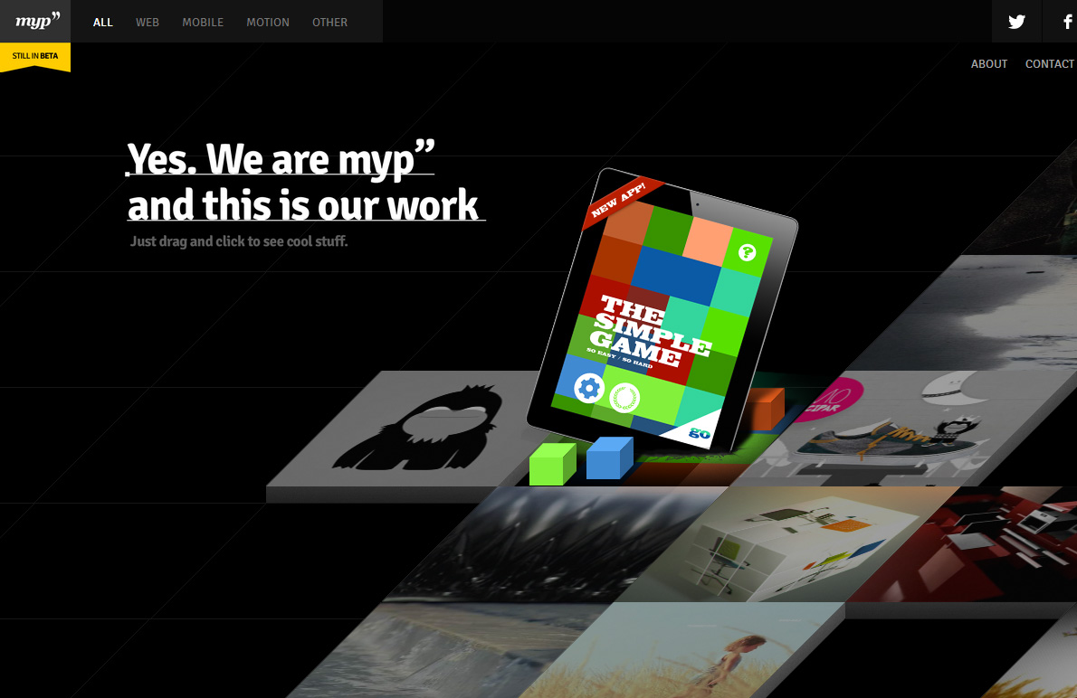 MYP设计互动，做很酷的东西，网页、手机动画。