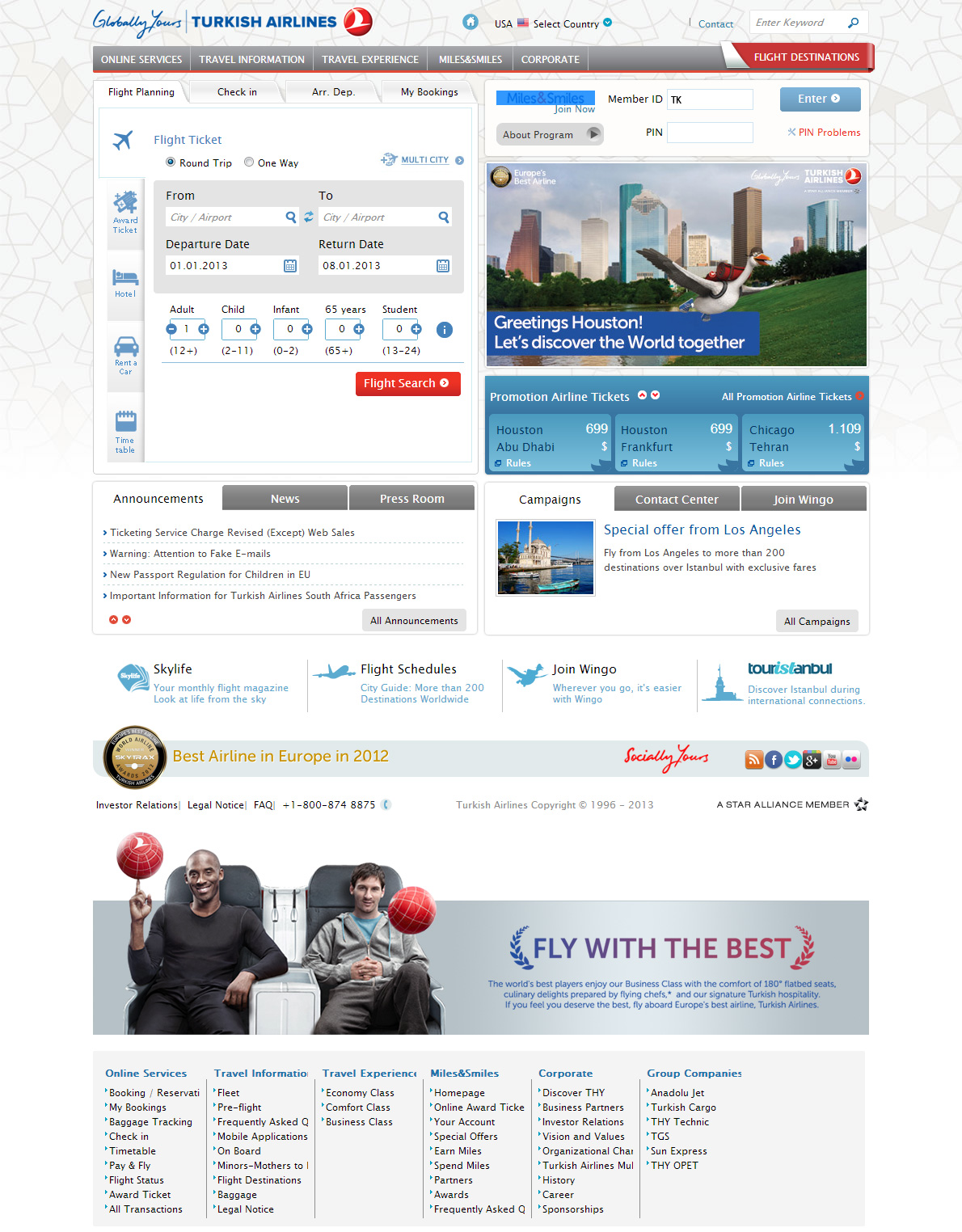 土耳其航空公司网站