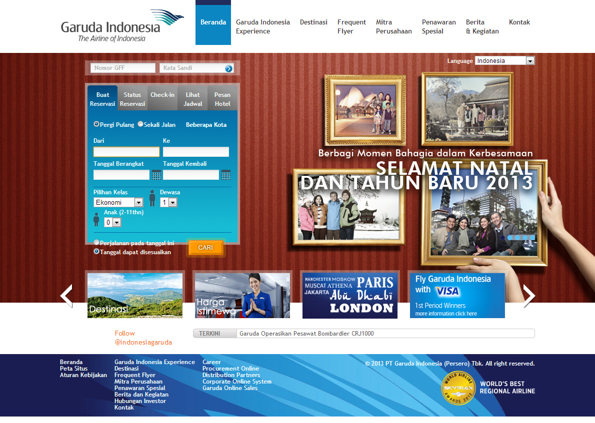 印尼鹰航公司网站