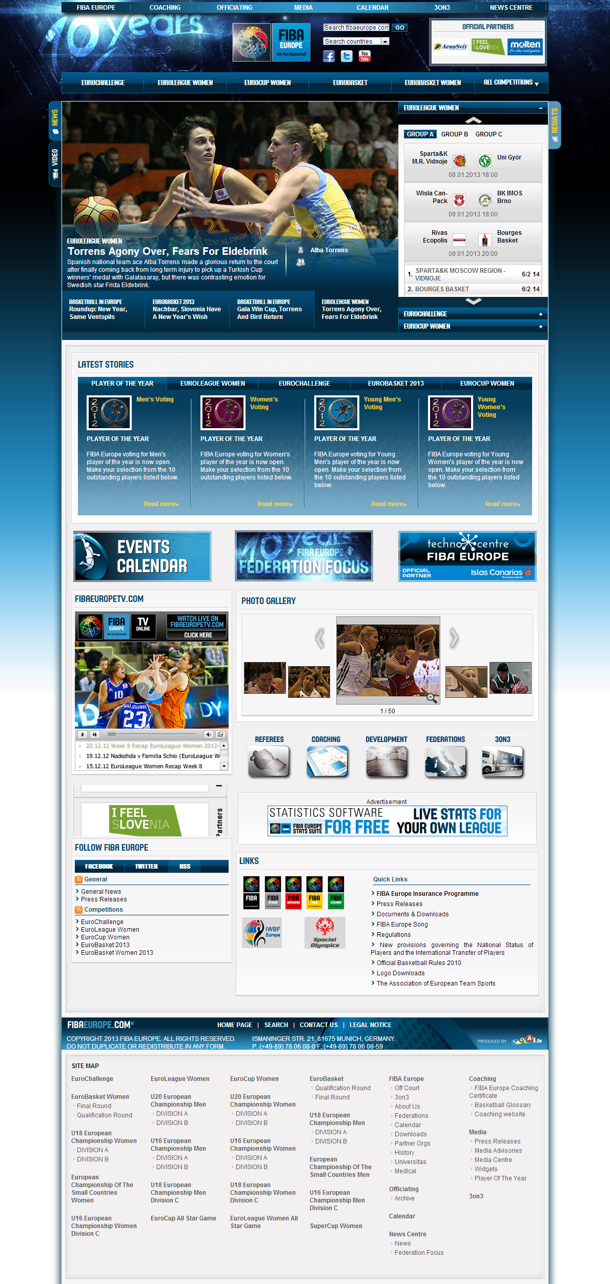 FIBA欧洲体育门户网站