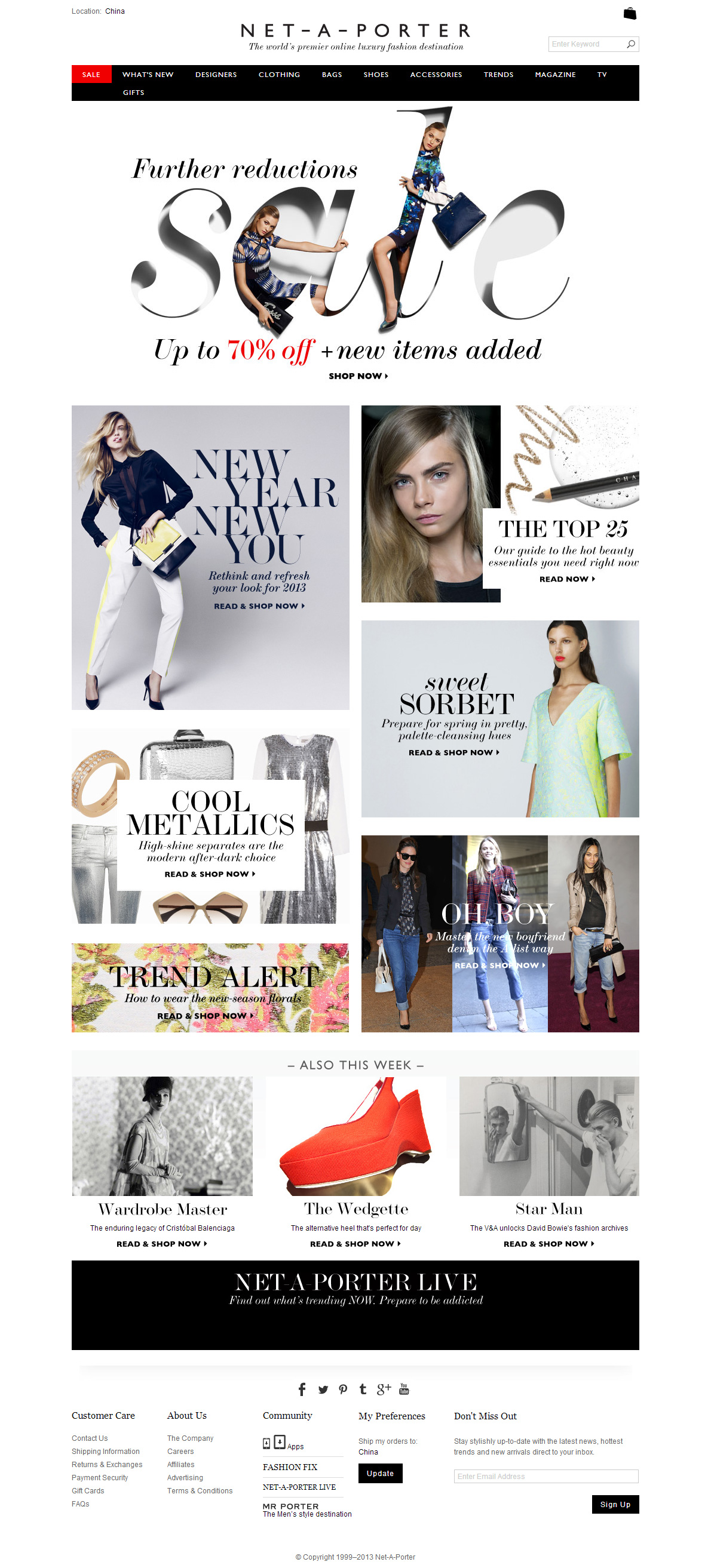 NET-A-PORTER全球领先的在线时尚奢侈品购物网站