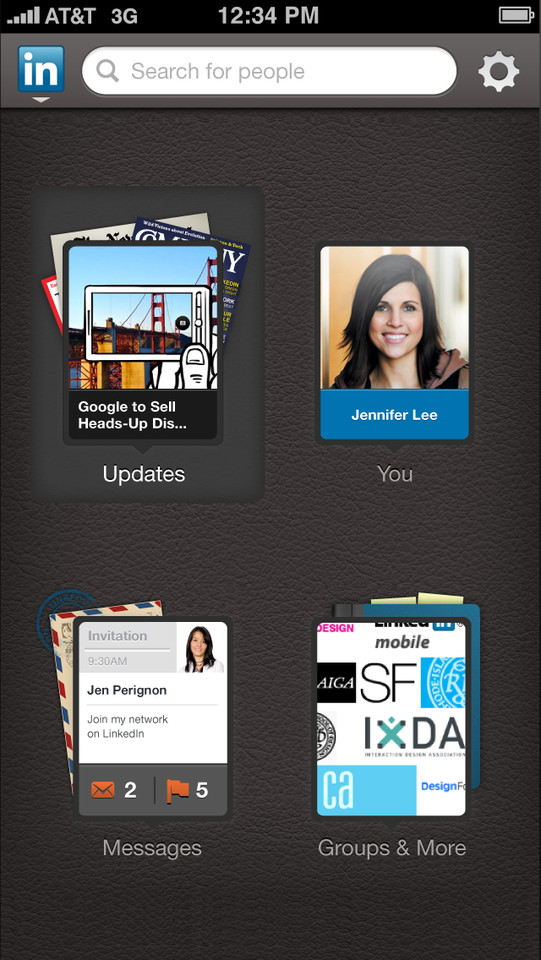 LinkedIn社交应用程序界面设计欣赏