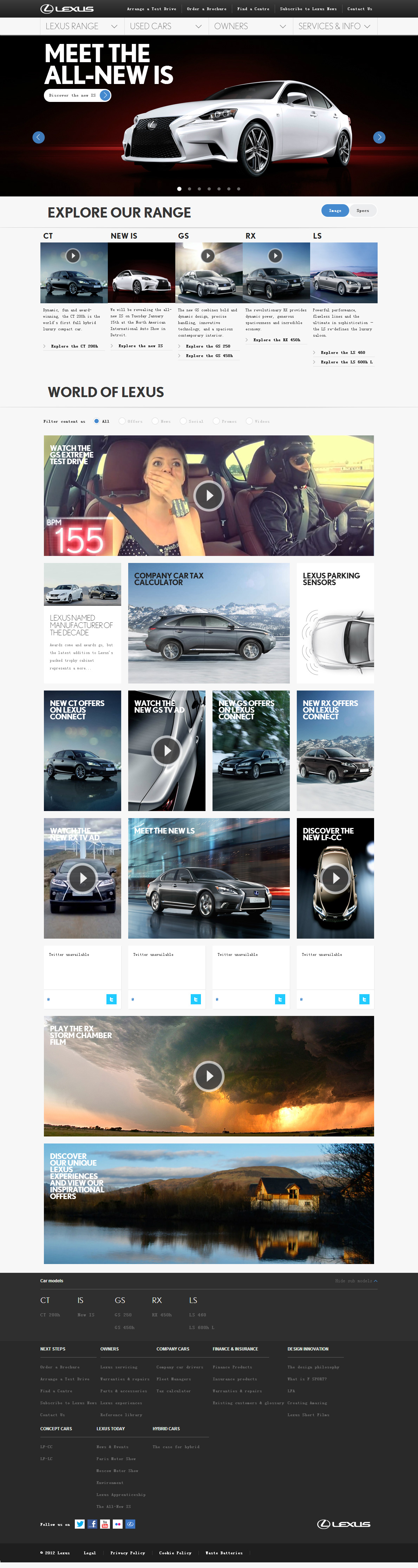 Lexus雷克萨斯汽车欧洲网站