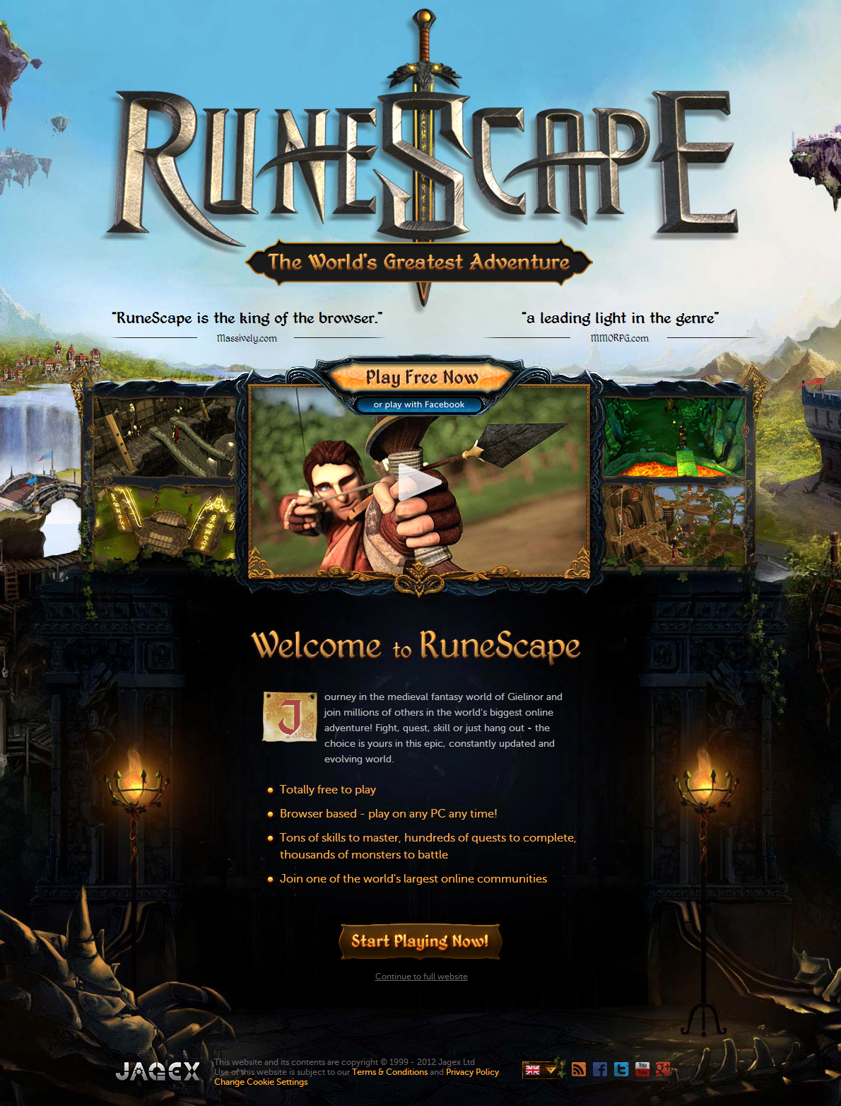 RuneScape在线游戏网站设计