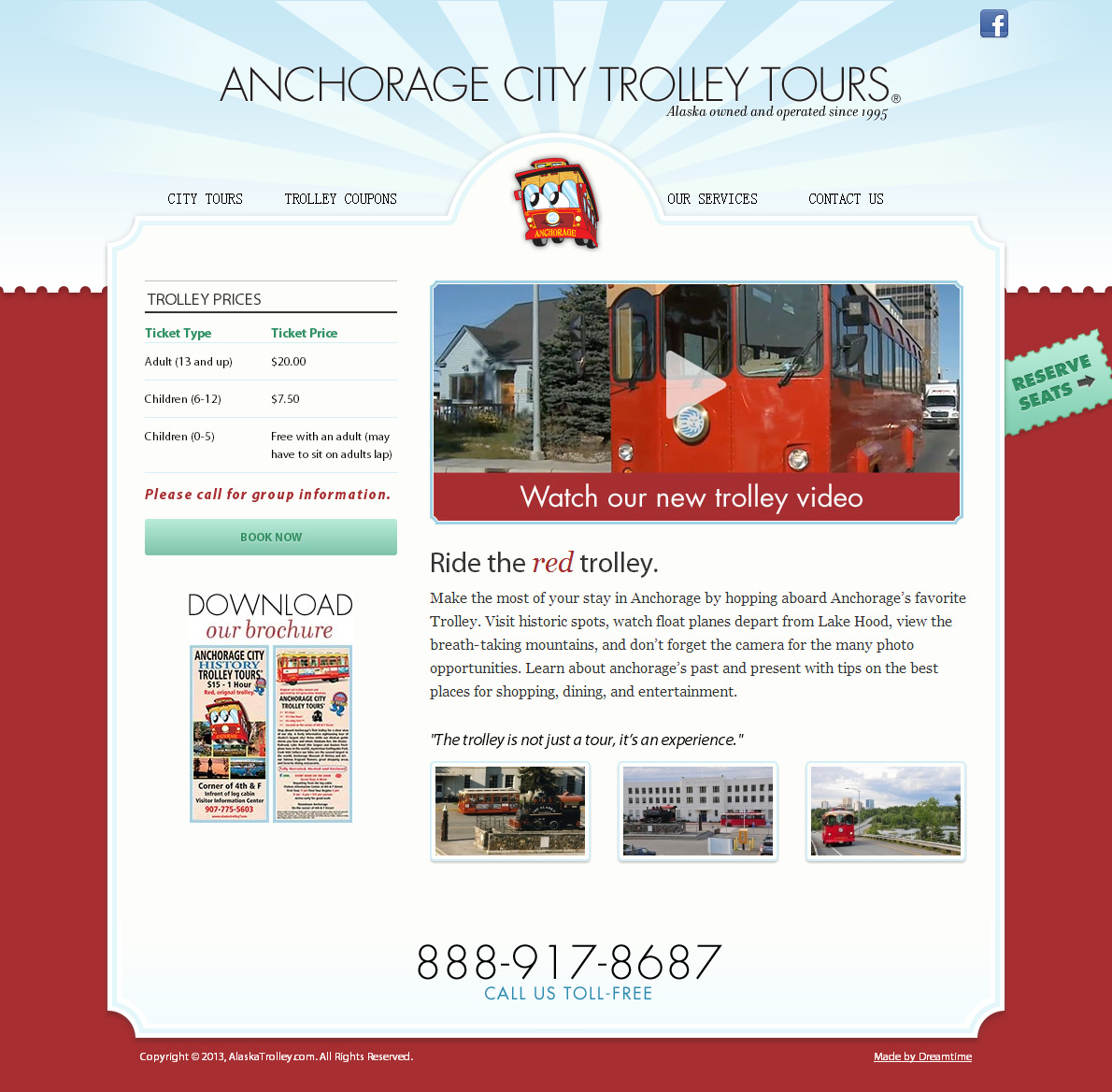 安克雷奇市Trolley Tours旅游网站