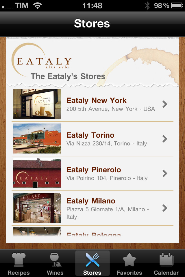 Eataly食谱App应用程序界面设计