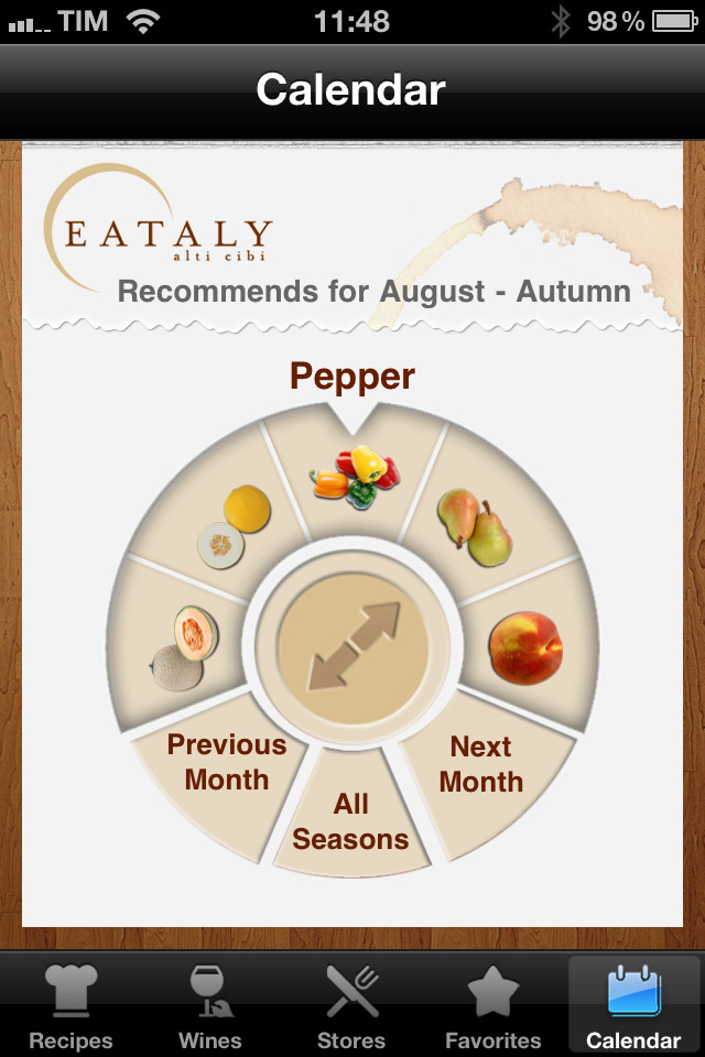 Eataly食谱App应用程序界面设计