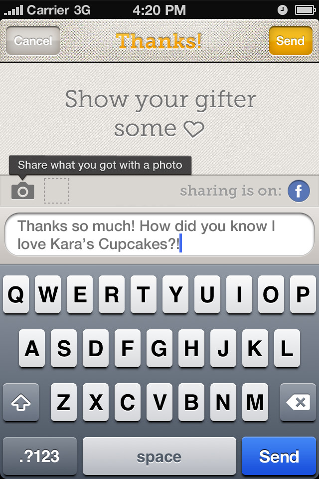 Giftly礼物应用程序界面设计欣赏，来源自黄蜂网https://woofeng.cn/mobile/