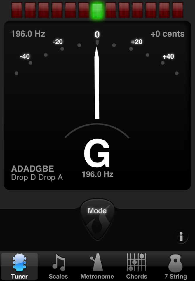 GuitarToolkit吉他调谐器手机应用界面设计，来源自黄蜂网https://woofeng.cn/mobile/