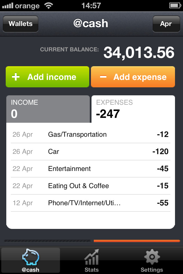 CashBase个人财务状况手机应用界面设计，来源自黄蜂网https://woofeng.cn/mobile/