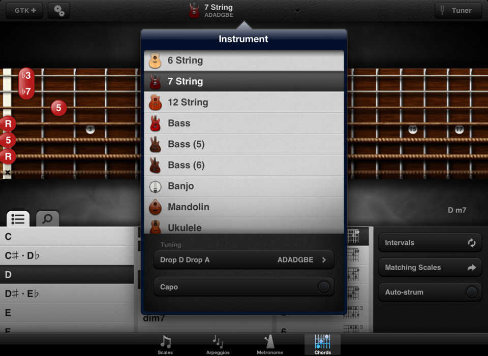 GuitarToolkit吉他工具iPad界面设计，来源自黄蜂网https://woofeng.cn/ipad/