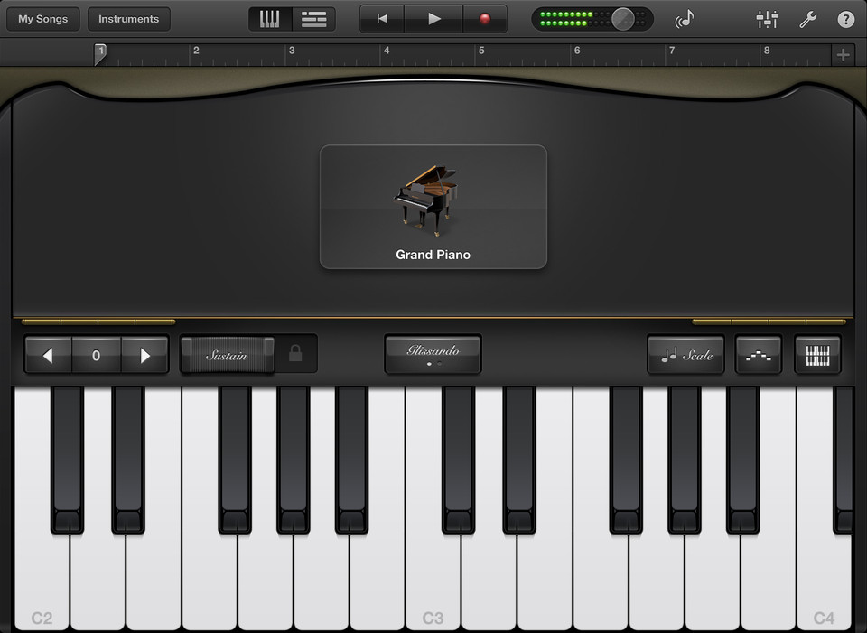 GarageBand iPad音乐应用界面设计，来源自黄蜂网https://woofeng.cn/ipad/