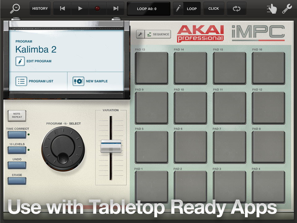 Tabletop iPad音乐应用程序界面设计，来源自黄蜂网https://woofeng.cn/ipad/