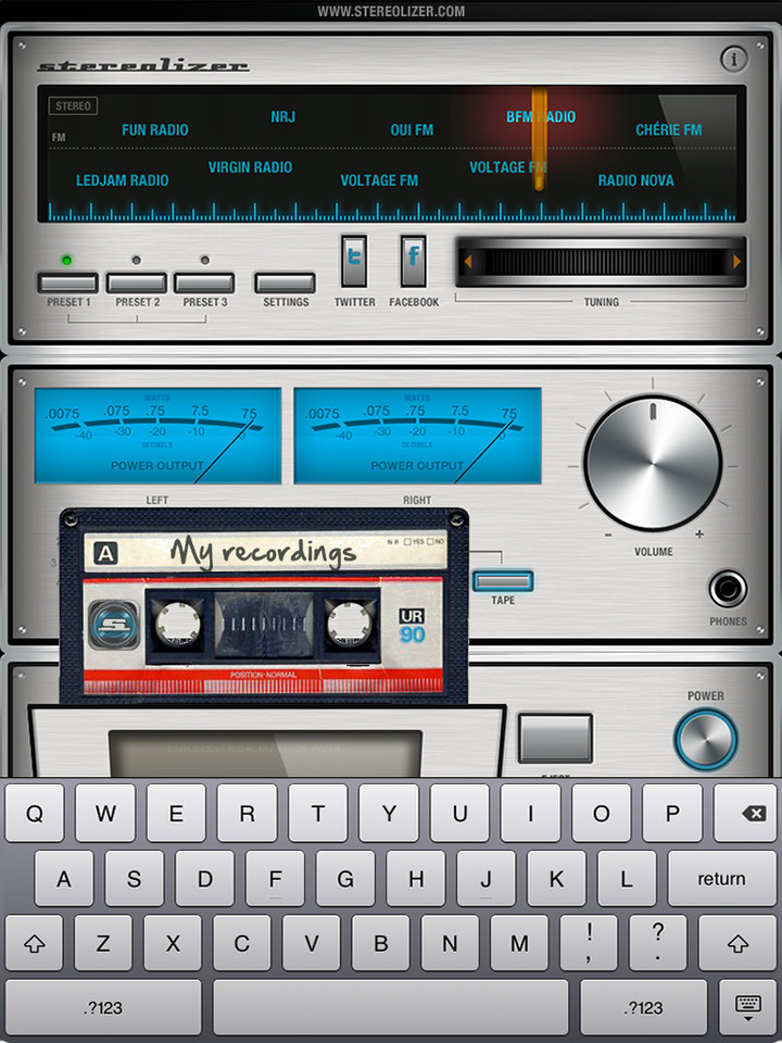 Stereolizer iPad音响设备界面设计，来源自黄蜂网https://woofeng.cn/ipad/
