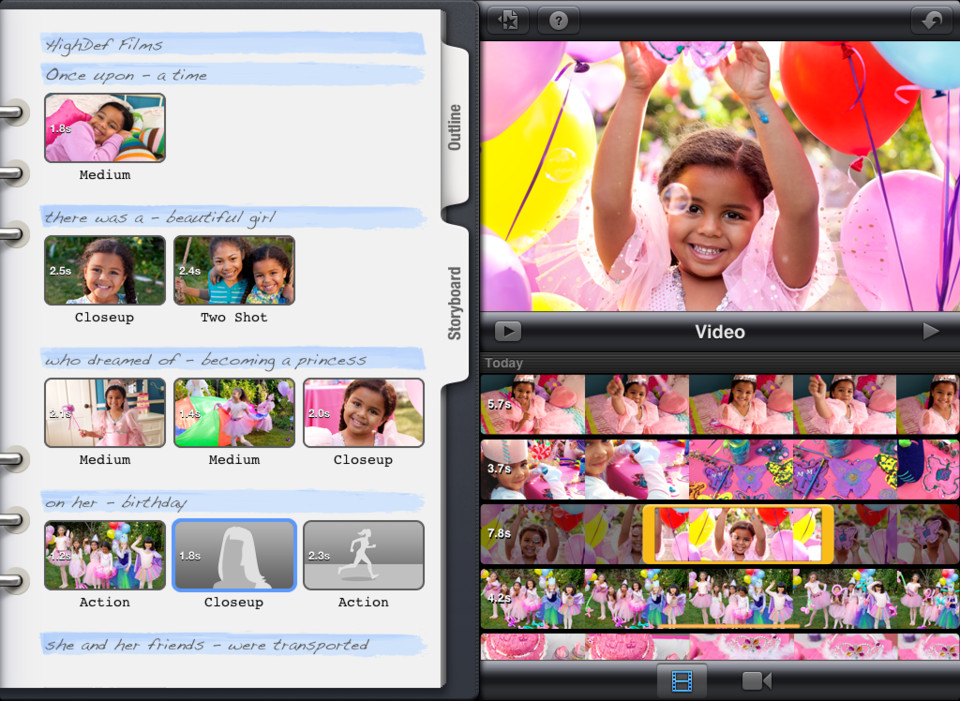 iMovie高清电影应用iPad版界面设计，来源自黄蜂网https://woofeng.cn/ipad/