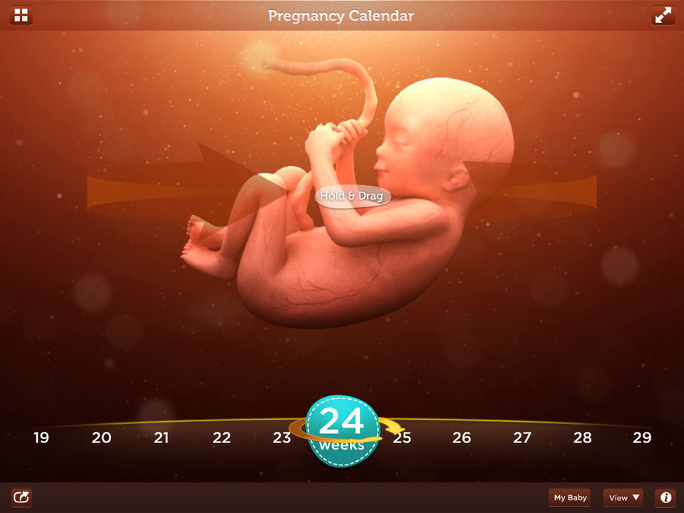 帮宝适孕婴童日历iPad应用程序界面设计，来源自黄蜂网https://woofeng.cn/ipad/