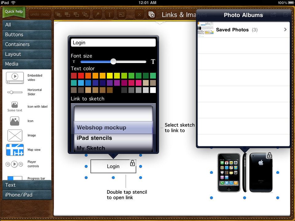 SketchyPad iPad应用程序界面设计，来源自黄蜂网https://woofeng.cn/ipad/