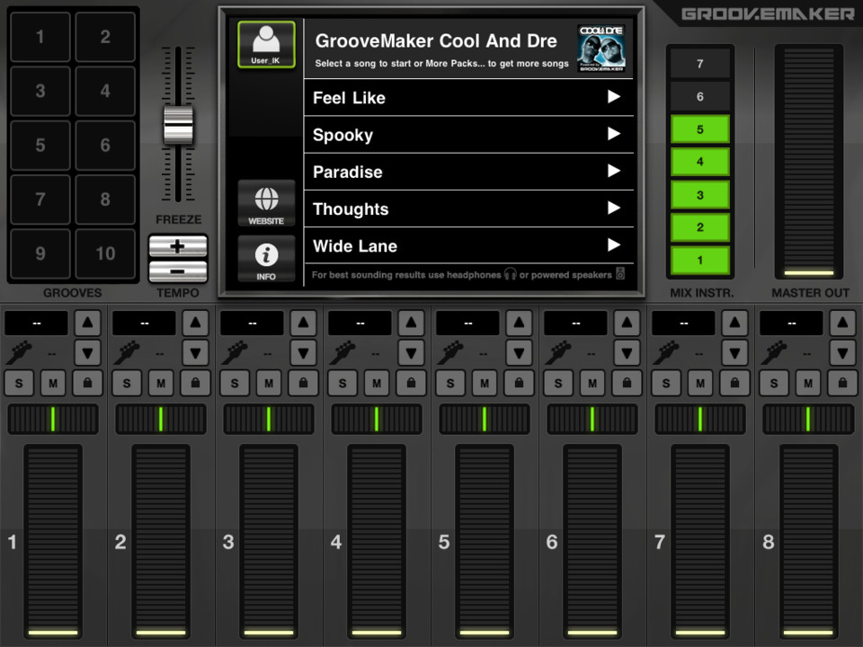 GrooveMaker新版iPad界面设计，来源自黄蜂网https://woofeng.cn/ipad/