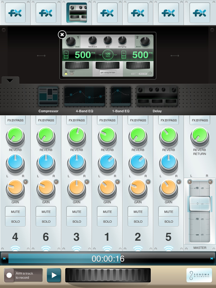 StudioTrack多轨录音机iPad应用界面设计，来源自黄蜂网https://woofeng.cn/ipad/