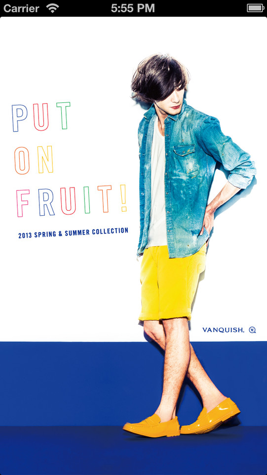 VANQUISH 2013年春/夏季服装手机界面设计，来源自黄蜂网https://woofeng.cn/mobile/