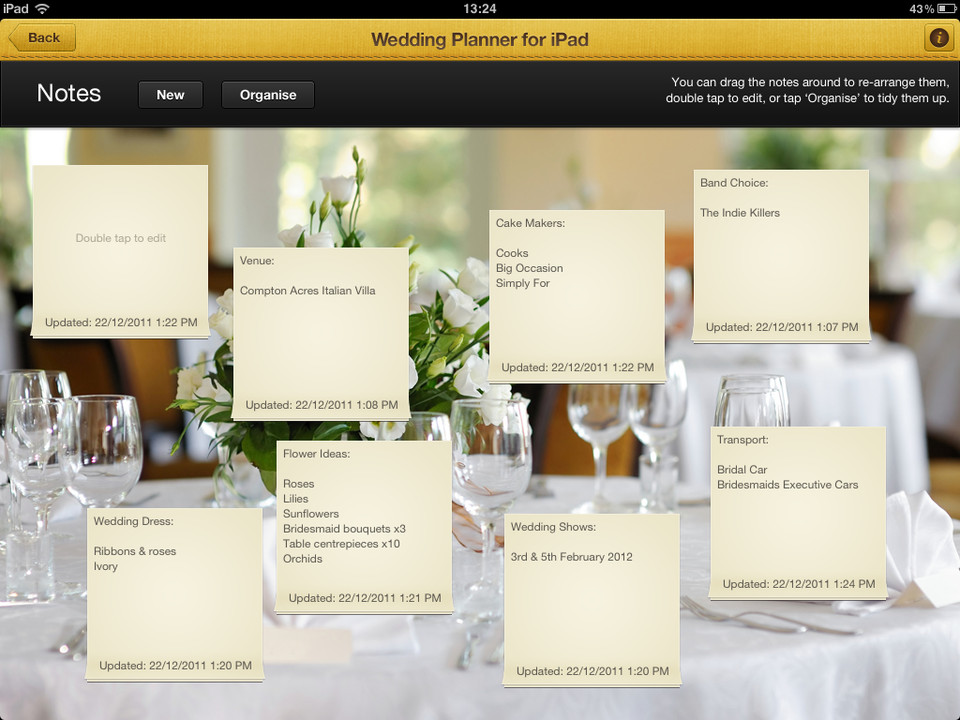 婚礼策划师iPad应用程序界面设计，来源自黄蜂网https://woofeng.cn/ipad/