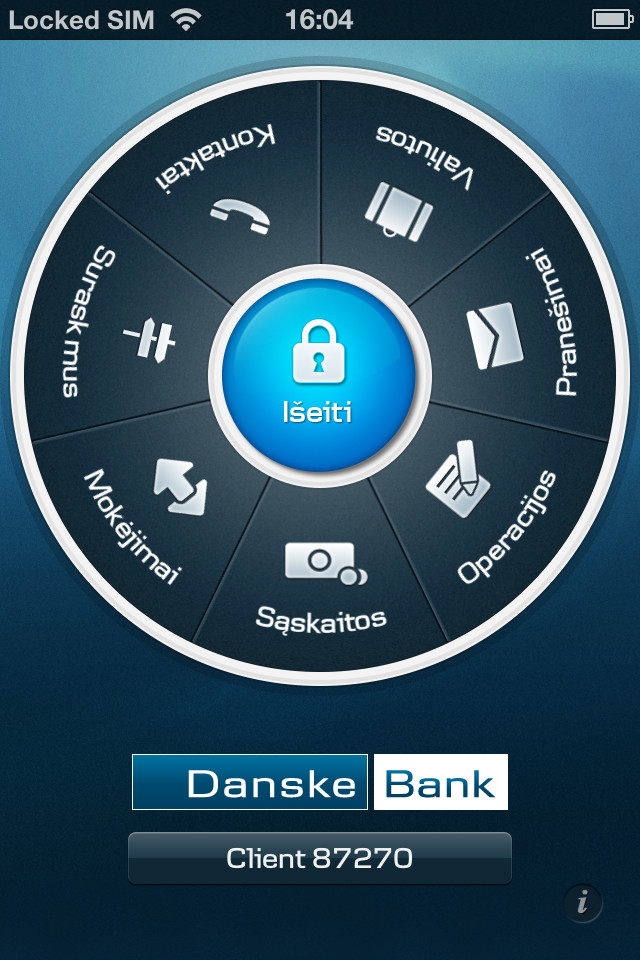 丹麦丹斯克银行mBank手机应用导航菜单设计，来源自黄蜂网https://woofeng.cn/mobile/