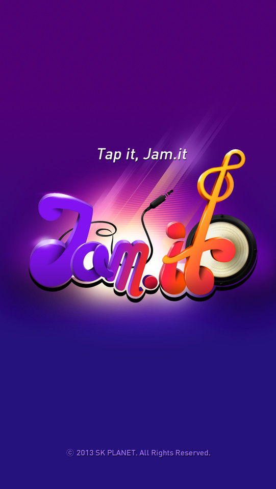 Jam.it音乐应用启动界面设计，来源自黄蜂网https://woofeng.cn/mobile/