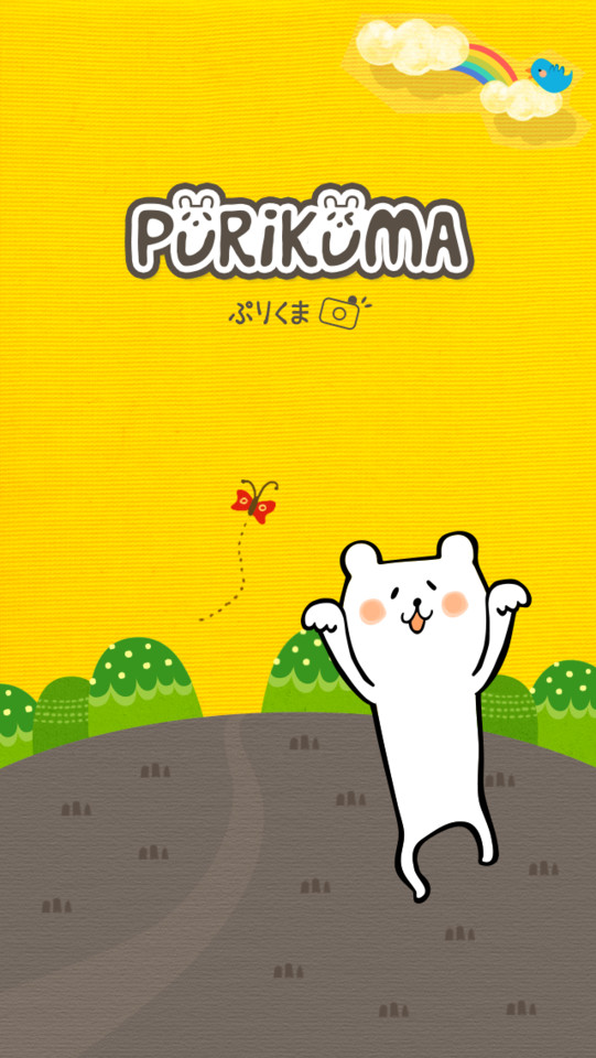 Purikuma装饰照片手机应用启动界面设计，来源自黄蜂网https://woofeng.cn/mobile/