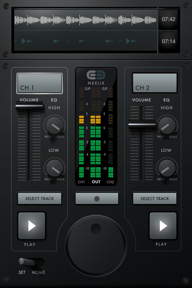 DJ Neelix混音应用手机界面设计，来源自黄蜂网https://woofeng.cn/mobile/