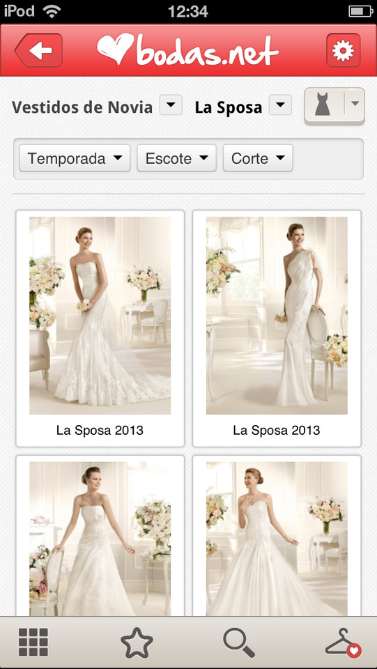Bodas西班牙的婚礼手机应用界面设计，来源自黄蜂网https://woofeng.cn/mobile/