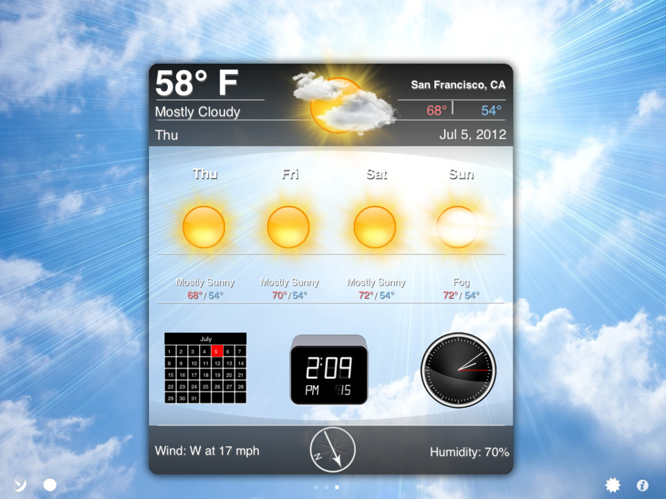 Weather Extreme iPad应用界面设计，来源自黄蜂网https://woofeng.cn/ipad/