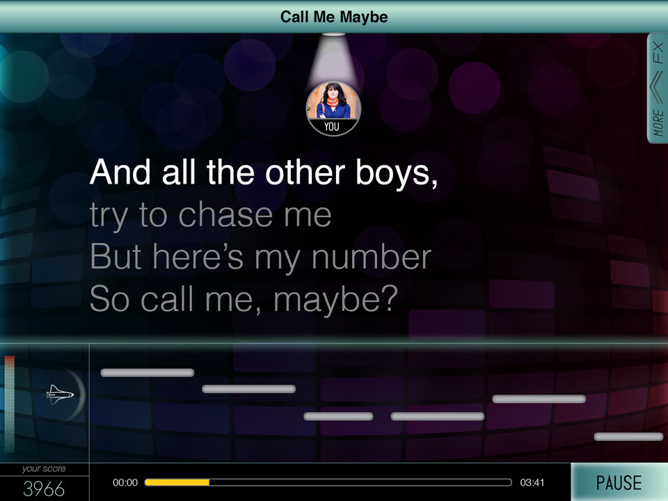 Sing!卡拉OK iPad应用界面设计，来源自黄蜂网https://woofeng.cn/ipad/