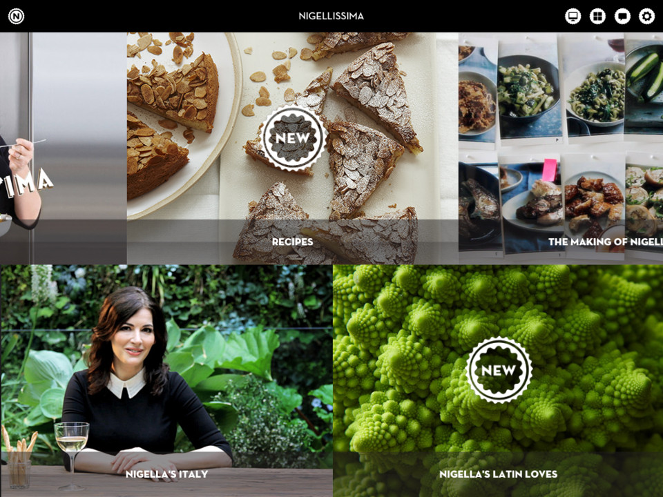 Nigellissima食谱iPad应用程序界面设计，来源自黄蜂网https://woofeng.cn/ipad/