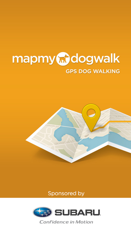 MapMyDogwalk GPS遛狗应用手机启动界面设计，来源自黄蜂网https://woofeng.cn/mobile/